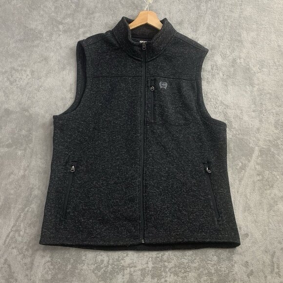 Cinch Vest Mens XXL Charcoal Bonded Concealed Carry Outdoor Fleece Workwear - Picture 1 of 8